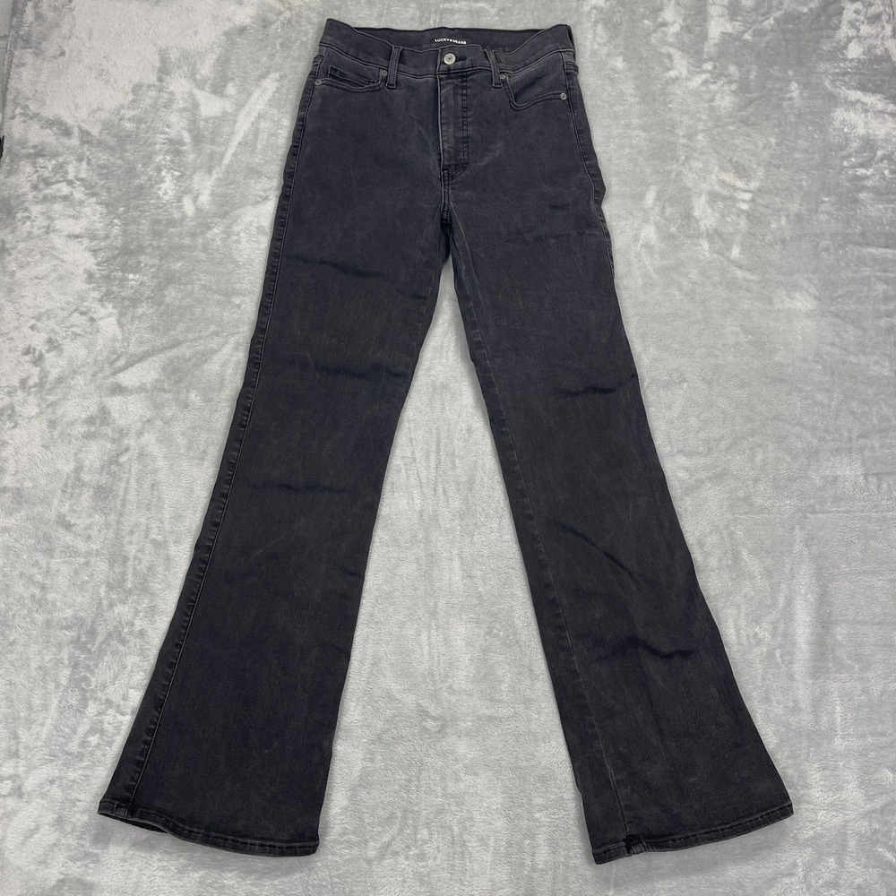 Lucky Brand Jeans Women 3R (27x32) Black Denim Stretch Uni High Rise Bootcut Leg